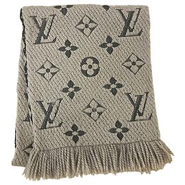 Estola de Lã e Seda Monogram Louis Vuitton Bege