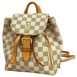 Sac à dos Louis Vuitton Damier Azur Speron BB Blanc