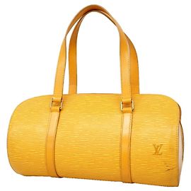 Louis Vuitton Epi Soufflot Handbag in Jaune Yellow