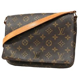Sac à épaule Louis Vuitton Monogram Musette Tango Marron