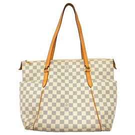 Bolso Tote Louis Vuitton Damier Azur Totally MM Blanco