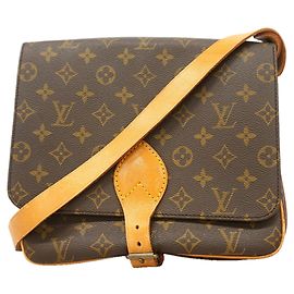Sac à épaule Louis Vuitton Monogram Cartouchiere GM Marron