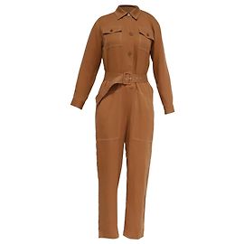 Combinaison Utility Maje en Lyocell Rust Autre Orange