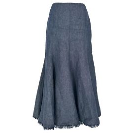 Gabriela Hearst Falda midi Gabriela Hearts en lino azul Azul