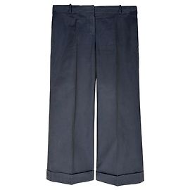 Chloé gerade geschnittene Hose aus dunkelblauer Baumwolle Blau Marineblau