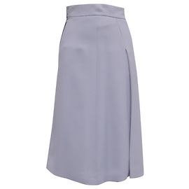 Saia midi plissada Dolce & Gabbana em viscose azul claro Azul Azul claro