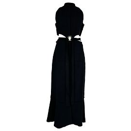 Robe midi Proenza Schouler avec découpes en viscose noire Noir