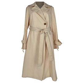 Jil Sander Trenchcoat mit Gürtel aus beiger Baumwolle Beige