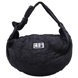 Marc Jacobs Quilted Hobo Bag in Black Nylon Black