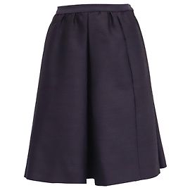 Bottega Veneta Midi Full Skirt in Violet Wool Purple