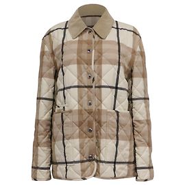 Casaco acolchoado xadrez Burberry em lã multicolorida Multicor