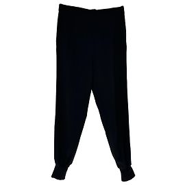 Stella Mc Cartney Pantalon de jogging Stella Mccartney à taille élastique en viscose noire Noir
