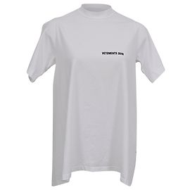 Vêtements Vetements T-Shirt Estampada com Costas Abertas em Algodão Branco Branco Cru