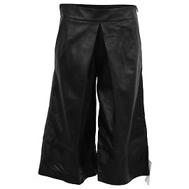 Culottes taille haute Joseph Billy en cuir d'agneau noir Noir