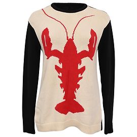 Tibi Lobster Knitted Sweater in Multicolor Cotton Multiple colors