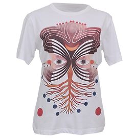 Camiseta con estampado gráfico Chloé en algodón blanco Blanco