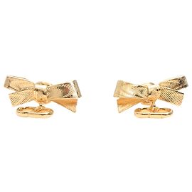 Dior CD Bow Ohrstecker aus goldfarbenem Metall Golden Metallisch