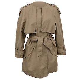 Trench Coat com Cinto Isabel Marant em Algodão Bege Bege