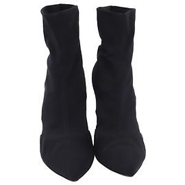 Botas de cano curto Osaka Stretch Gianvito Rossi em viscose preta Preto