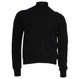 The Row Howard Zip-Up Jacke aus schwarzer Baumwolle Schwarz