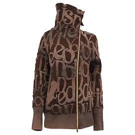 Vivienne Westwood Nicola Oversized Jacke aus brauner Wolle Braun Rot