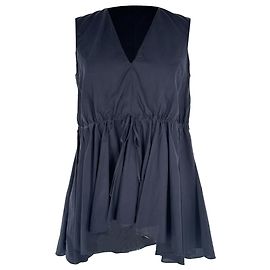 Top Peplum com cordão Marni em algodão preto Preto