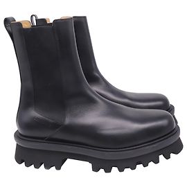 Salvatore Ferragamo Botines Chelsea Ferragamo en cuero negro Negro