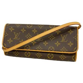Sac à épaule Louis Vuitton Monogram Pochette Twin GM Marron