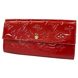 Louis Vuitton Vernis Portefeuille Sarah Long Wallet Roja