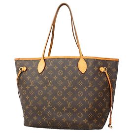 Sac cabas Louis Vuitton Monogram Neverfull MM Marron