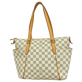 Louis Vuitton Damier Azur Totally PM Tote Bag Weiß