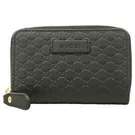 Monedero Gucci de piel negra Negro