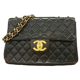 Sac à épaule Chanel Large Matelassé Noir Noir
