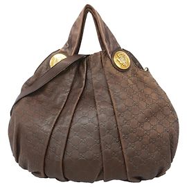 Borsa a mano Gucci Guccissima in pelle marrone Marrone