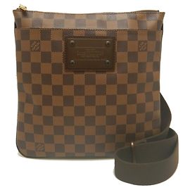 Louis Vuitton Damier Pochette Plat Brooklyn Shoulder Bag Damier ebene