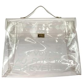 Hermès Hermes Kelly Vinyl Handtasche Weiß Andere