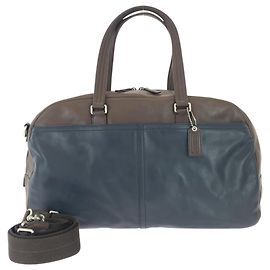 Bolsa 2-way COACH Lexington Marrom Azul marinho
