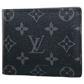 Louis Vuitton Monogram Eclipse Portefeuille Marco NM Wallet Black