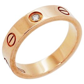 Anel Mini Love Cartier em ouro rosa 18K com diamante Outro