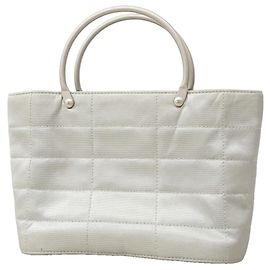 Borsa a mano Chanel in nylon grigio Marrone