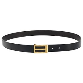 Hermès Hermes Buckle Belt Leather Thin Black
