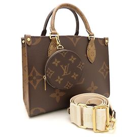Bolso Louis Vuitton Monogram Giant Reverse OnTheGo PM Castaño Monograma
