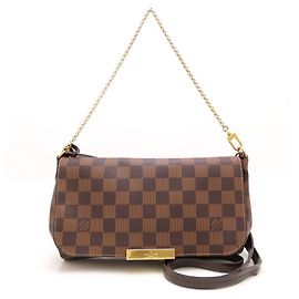 Louis Vuitton Damier Favorite MM Shoulder Bag Damier ebene