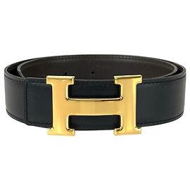 Hermès HERMES Constance H-buckle Reversible Belt Brown Black
