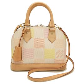 Louis Vuitton Damier Alma BB Handbag Peach