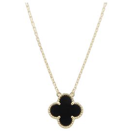 Colar Van Cleef & Arpels Vintage Alhambra em Ónix e Ouro Amarelo 18K Outro