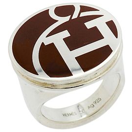 Hermès Hermes Signet Circle Ring Braun