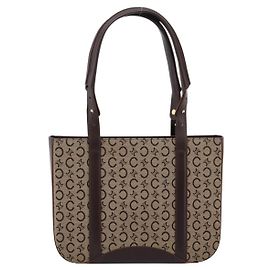 Céline Celine C Macadam Canvas and Leather Beige