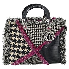 Christian Dior Diorissimo Patchwork Tweed Large Noir