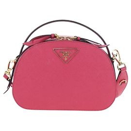 Prada Odette Top Handle Saffiano Leather Small Rosa